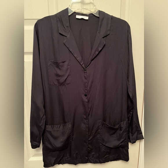 Neu Nomads Women’s Casual Black Satin Feel Three Pocket Relaxed Blazer Size XS - Picture 1 of 6